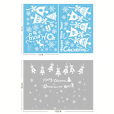 Christmas decorations glass electrostatic stickers Christmas party decoration snowflake window stickers
