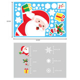 Christmas decorations glass electrostatic stickers Christmas party decoration snowflake window stickers