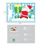 Christmas decorations glass electrostatic stickers Christmas party decoration snowflake window stickers