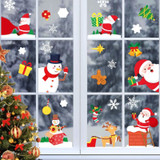 Christmas decorations glass electrostatic stickers Christmas party decoration snowflake window stickers