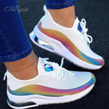 Women Colorful Sneaker Fashion Mesh Air-Cushion Woman Vulcanize Shoes Casual Lace Up Comfortable Breathable Ladies Walking Shoes Women Colorful Sneaker Fashion Mesh Air-Cushion Woman Vulcanize Shoes Casual Lace Up Comfortable Breathable Ladies Walking Shoes