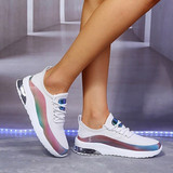 Women Colorful Sneaker Fashion Mesh Air-Cushion Woman Vulcanize Shoes Casual Lace Up Comfortable Breathable Ladies Walking Shoes Women Colorful Sneaker Fashion Mesh Air-Cushion Woman Vulcanize Shoes Casual Lace Up Comfortable Breathable Ladies Walking Shoes