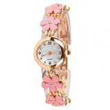 Wrist Watches for Women Rhinestone Flower Band Round Dial Analog Quartz Wristwatch Women Wristwatches for Ladies montre femme