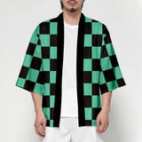 Demon Slayer Kimono Jacket Anime Cosplay Costume #JU2665