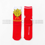 Women Socks Funny Cute Cartoon Fruits Banana Avocado Lemon Egg Cookie Donuts Food Happy Japanese Harajuku skateboard Socks