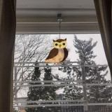CUSTOM OWLS WINDOW HANGINGS, STAINED GLASS GARDEN DECOR