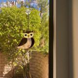 CUSTOM OWLS WINDOW HANGINGS, STAINED GLASS GARDEN DECOR