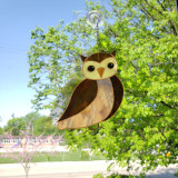 CUSTOM OWLS WINDOW HANGINGS, STAINED GLASS GARDEN DECOR
