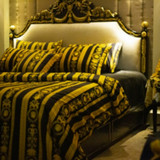 Luxury Velvet Flannel Fashion Classic Bedding set Winter Warm Fleece Digital Printing Duvet Cover Bed Sheet Queen King size 4pcs