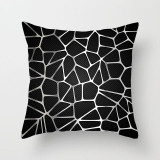 Buy 5 Get 1 Free Black and White Geometric Abstract Decorative Pillowcases Polyester Throw Pillow Case Geometric Pillowcase