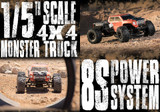 REDCAT RACING® RAMPAGE R5 1/5 SCALE BRUSHLESS ELECTRIC TRUCK RC 8s