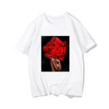 Harajuku Aesthetic Feather Flowers Printing T-shirt Fashion Women's T Shirts O Neck Short Sleeve Tee Shirt Casual Women Clothing Harajuku Aesthetic Feather Flowers Printing T-shirt Fashion Women's T Shirts O Neck Short Sleeve Tee Shirt Casual Women Clothing