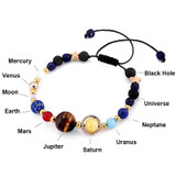 Universe Planets Beads Bangles & Bracelets Fashion Jewelry Natural Solar System