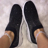 2020 New Women Crystal Sneakers Spring Autumn Casual Zipper Flat Shoes women Non-slip Breathable Outdoor Vulcanized Shoes woman