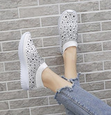 2020 New Women Crystal Sneakers Spring Autumn Casual Zipper Flat Shoes women Non-slip Breathable Outdoor Vulcanized Shoes woman