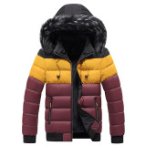 Winter Jacket Men 2020 Fashion Fur Collar Male Padded Parka Mens Patchwork Thick Jackets and Coats Man Windbreaker Parkas M-5XL