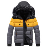 Winter Jacket Men 2020 Fashion Fur Collar Male Padded Parka Mens Patchwork Thick Jackets and Coats Man Windbreaker Parkas M-5XL