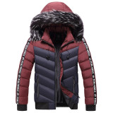Winter Jacket Men 2020 Fashion Fur Collar Male Padded Parka Mens Patchwork Thick Jackets and Coats Man Windbreaker Parkas M-5XL