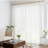 ENHAO Modern Tulle Curtains for Living Room The Bedroom Kitchen Tulle Curtains for Window Voile Curtains Sheer Panel Windows