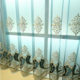 FYFUYOUFY European style curtain for living room bedroom windows fabric Luxurious embroidery tulle curtains blackout curtains