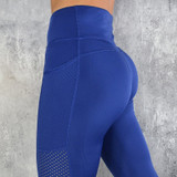 CHRLEISURE High Waist Leggings Women Fitness Legging Pocket Mesh
