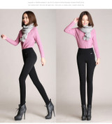 WKOUD Winter Leggings Women High Waist Stretch Thick Legging Solid Skinny Warm Velvet Pencil Pants WKOUD Winter Leggings Women High Waist Stretch Thick Legging Solid Skinny Warm Velvet Pencil Pants