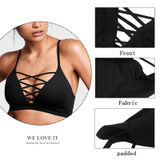 Female Sexy Sports Bra Crisscross Front Back New Active Yoga Running Wear Female Sexy Sports Bra Crisscross Front Back New Active Yoga Running Wear