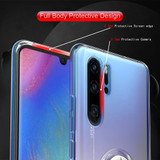 Transparent Silicone & Shockproof Armor Car Ring Holder Stand Cover Case For Huawei - Buy 2 Get 1 Free