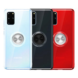 Transparent Silicone Case With Stand Sit Ring Holder Covers For Samsung Galaxy Note 20 S20 Ultra