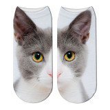 New 3D Printing Women Socks Cotton Sock Fashion Unisex Animal Socks Cat