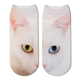 New 3D Printing Women Socks Cotton Sock Fashion Unisex Animal Socks Cat