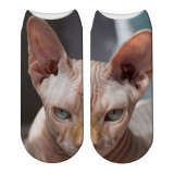 New 3D Printing Women Socks Cotton Sock Fashion Unisex Animal Socks Cat