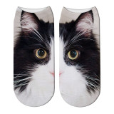 New 3D Printing Women Socks Cotton Sock Fashion Unisex Animal Socks Cat