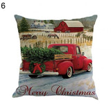 Pillow Case 45* 45 Pillowcases Decorative Pillows Xmas Tree Truck Print Throw Pillow Cases