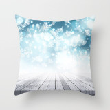 Merry Christmas Elk Cushion Cover Snowflake Tree Printed Pillow Cover for Home Sofa Chair Decorative Pillows 45*45cm
