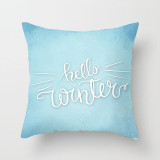 Merry Christmas Elk Cushion Cover Snowflake Tree Printed Pillow Cover for Home Sofa Chair Decorative Pillows 45*45cm