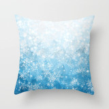 Merry Christmas Elk Cushion Cover Snowflake Tree Printed Pillow Cover for Home Sofa Chair Decorative Pillows 45*45cm