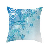Merry Christmas Elk Cushion Cover Snowflake Tree Printed Pillow Cover for Home Sofa Chair Decorative Pillows 45*45cm