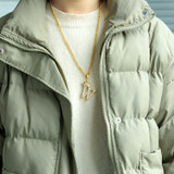 Crystal Crown Alphabet Pendant Necklaces