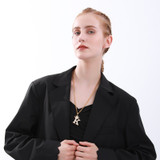 Crystal Crown Alphabet Pendant Necklaces