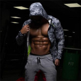 Mens Fitness Bodybuilding Sweatshirt Hoodie Gyms Workout Hooded Zipper Jacket Male Joggers Sportswear Casual Brand Clothing Tops