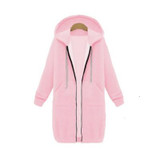Long Oversized Hoodies Women Autumn Winter Sweatshirt Women Zipper Women Hoodies Outerwear Pockets Sudaderas Mujer Sweat Femme