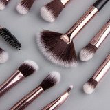 Premium 12 pieces pro-makeup set including Eye Shadow Blending Eyeliner Eyelash Eyebrow Brushes For Makeup