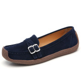 loafer shoes for women solid navy blue clip loafers