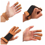 Archery Protect Glove 3 Fingers Pull Bow Leather Shooting Gloves