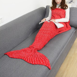 Cozy Cotton-Knit Mermaid Tail Blanket Cozy Cotton-Knit Mermaid Tail Blanket