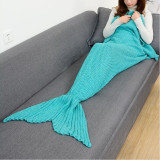 Cozy Cotton-Knit Mermaid Tail Blanket Cozy Cotton-Knit Mermaid Tail Blanket