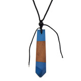Handmade Wood Resin Pendant Necklace