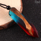 Multicolor Resin Pendant Necklace