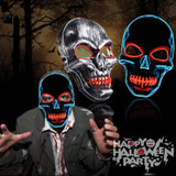Halloween Mask Neon Masks LED Scary Skull Masque